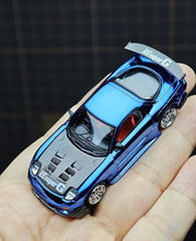 Load image into Gallery viewer, Poprace 1:64 Plating Blue RX7 FD RE Widebody Sport Model Diecast Metal Car New Collection
