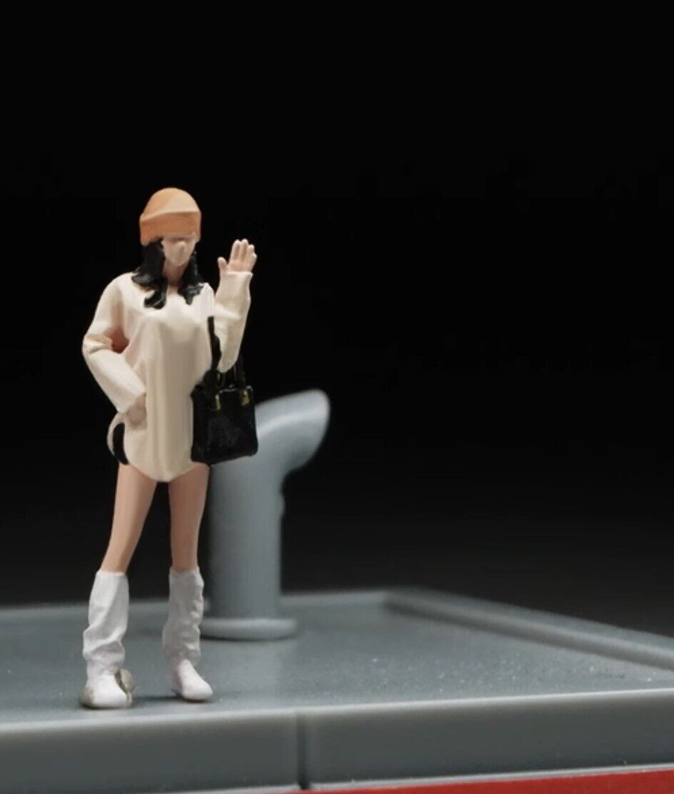 1:64 Painted Figure Mini Model Miniature Resin Diorama Sand Trendy Girl Sweater New