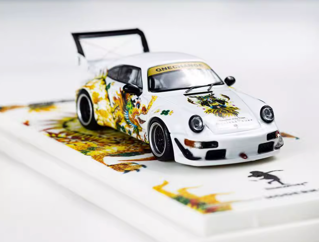 ModernArt 1:64 White Chinese Dragon RWB 964 Sports Model Diecast Metal Car New Collection