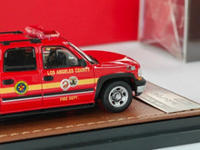 Load image into Gallery viewer, MK HEC 1:64 2003 Red Suburban USCP LAFD Fire SUV Model Diecast Metal Car New Collection
