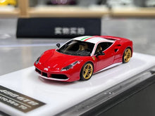 Load image into Gallery viewer, 1:64 CL Red 488 GTB White Hard Top 70th Sports Model Diecast Resin Car New Collection
