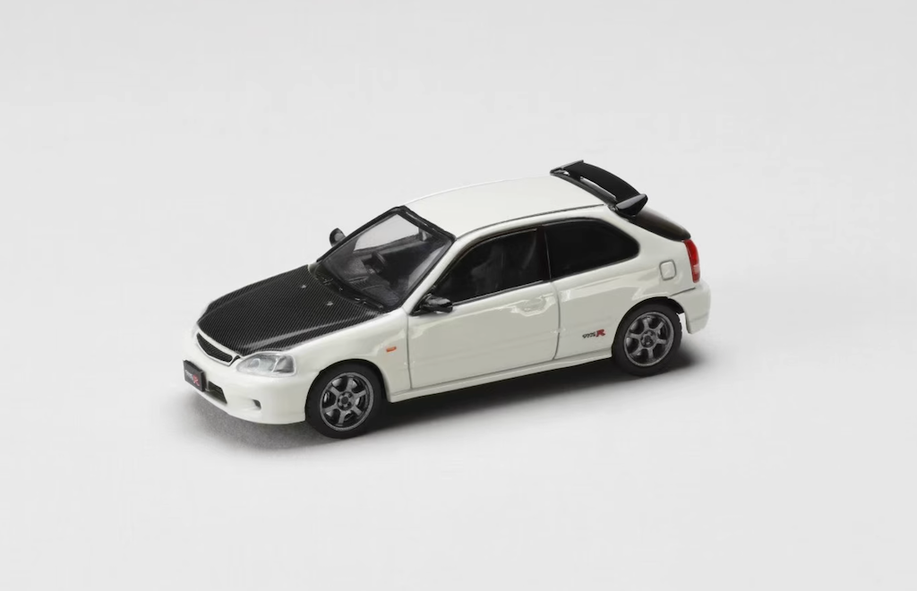 JDM64 1:64 White Carbon Civic Type R EK9 Sports Model Diecast Metal Car New Collection