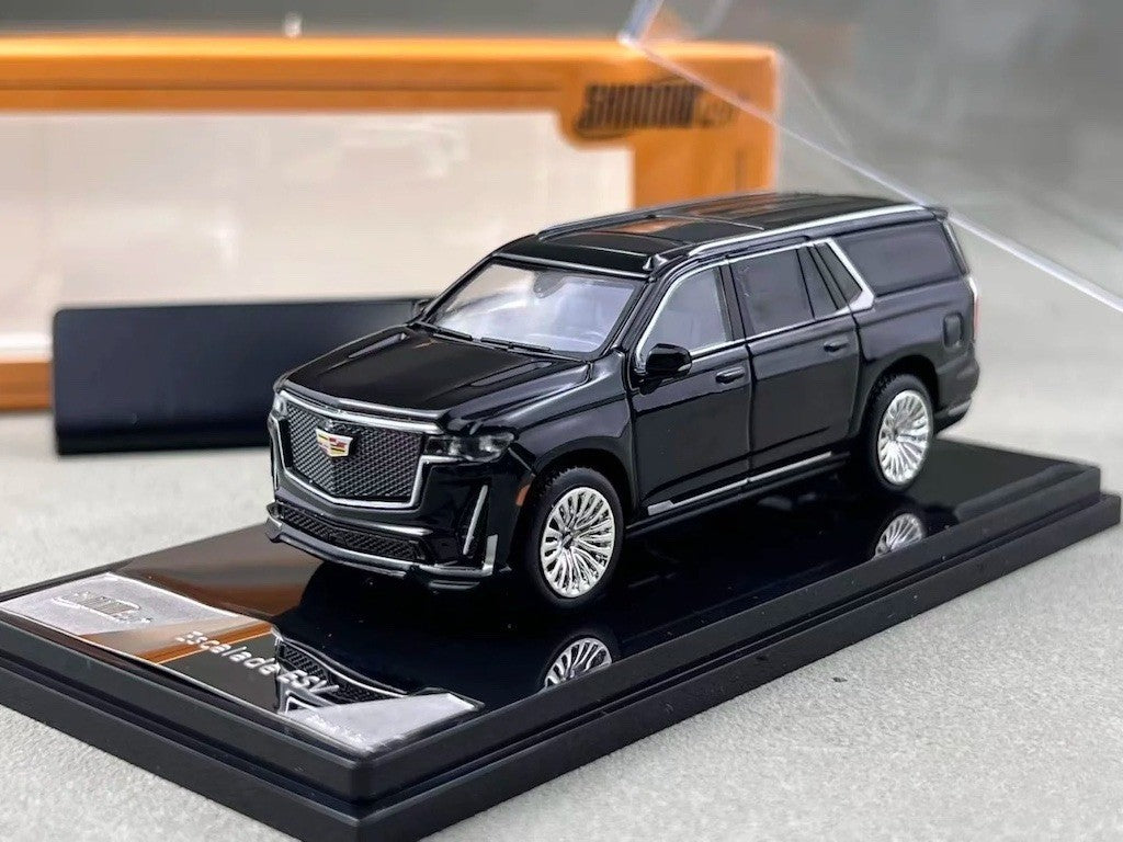 Shadow 1:64 Black Escalade Full Sized SUV ESV Model Diecast Metal Car New Collection
