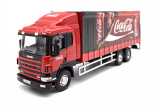 Load image into Gallery viewer, 1:76 Red Coke Scania 94D Delivery Container Truck Model Diecast Metal Car New Collection
