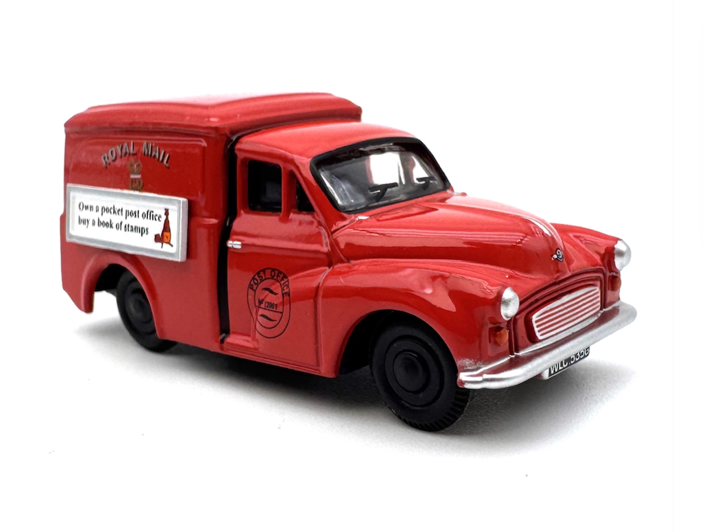 1:76 Red Morris Minor Royal Mail Delivery Van Truck Model Diecast Metal Car