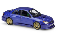 Load image into Gallery viewer, WELLY 1:24 JDM Impreza WRX STI Racing Sports Model Diecast Metal Car Display
