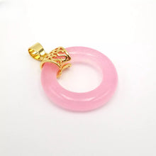 Load image into Gallery viewer, Nature Jade Ring Round Pendant Necklace Gift Jewelry charm Blessing Fortune b
