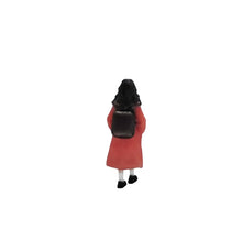 Load image into Gallery viewer, 1:64 Painted Figure Mini Model Miniature Resin Diorama Girl Red Coat Black Hair
