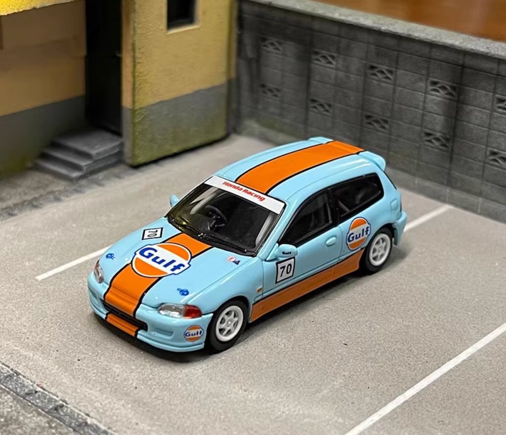 SW 1:64 JDM Blue Gulf EG6 Civic R Hatchback Sports Model Diecast Metal Car New