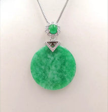 Load image into Gallery viewer, Nature Jade Round Pendant Necklace Gift For Woman Jewelry charm Blessing Lucky A
