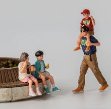 Load image into Gallery viewer, 1:64 Painted Figure Model Miniature Resin Diorama Scene Big Tree Street People
