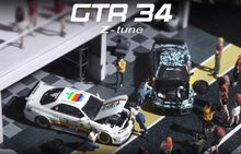 Load image into Gallery viewer, TM 1:64 JDM Skyline GTR R34 Z-Tune Figure Apple Model Diecast Metal Car New Collection
