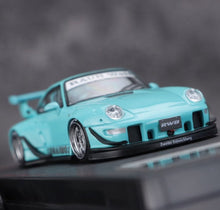 Load image into Gallery viewer, IG 1:64 Blue Green RWB 993 Classic Sports Model Diecast Metal Car New Collection
