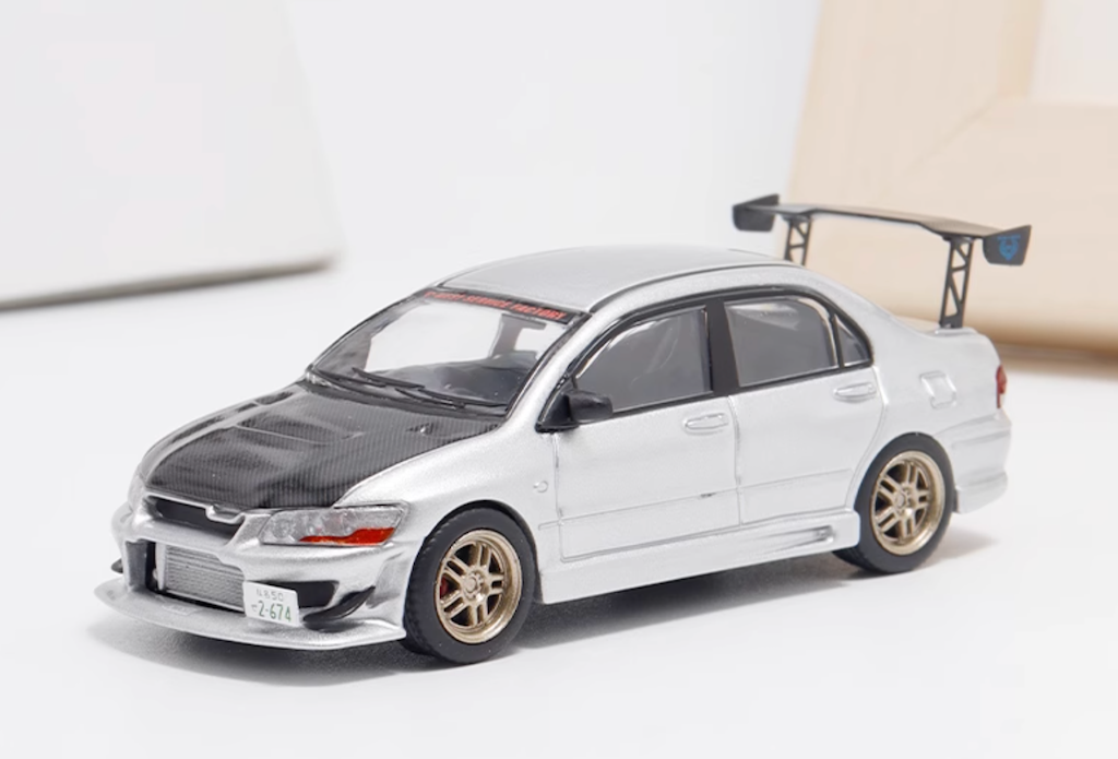 FS 1:64 Silver Lancer Evolution Evo 7 VII MK7 C West Model Diecast Metal Car