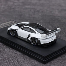 Load image into Gallery viewer, HKM 1:64 White 911 GT3 R 992 Rennsport Racing Sports Model Diecast Metal Car
