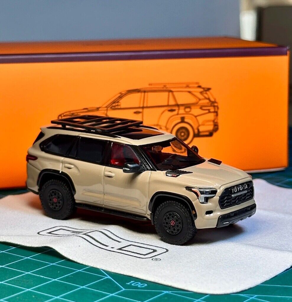 GCD 1:64 Yellow Sequdia TRD Pro SUV ORV Sports Model Diecast Metal Car New Collection