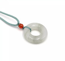 Load image into Gallery viewer, Nature Jade White Ring Pendant Necklace Gift Jewelry charm Blessing Luck Fortune
