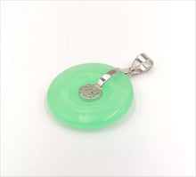 Load image into Gallery viewer, Nature Jade Pendant Necklace Gift Jewelry charm Blessing Fu Fortune Round Luck f
