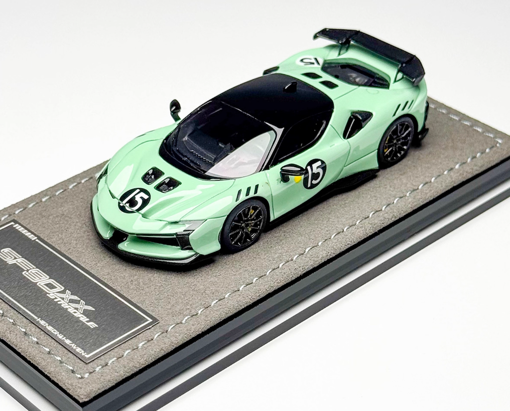 HH 1:64 Polaris White SF90 XX Stradale Sports Model Diecast Resin Car BN