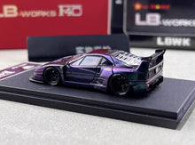 Load image into Gallery viewer, Star 1:64 Purple F40 LBWK Racing Sports Model Diecast Metal Car New Collection
