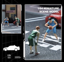 Load image into Gallery viewer, 1:64 Painted Figure Mini Model Toy Miniature Car Scenes Resin Boy Basketball Man
