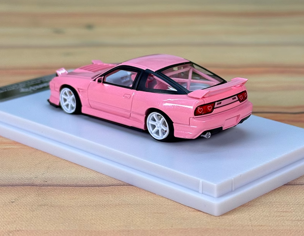 MT 1:64 JDM Pink Silvia S13 180SX Valentine Sports Model Diecast