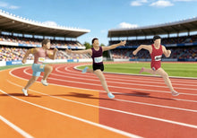 Load image into Gallery viewer, 1:64 Painted Figure Mini Model Miniature Resin Diorama Sand Running Man Athlete
