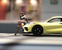 Load image into Gallery viewer, 1:64 Painted Unpainted Figure Model Miniature Resin Diorama Sand Hot Lady Black
