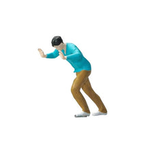 Load image into Gallery viewer, 1:64 Painted Figure Mini Model Miniature Resin Diorama Sand Pushing Stroller Man
