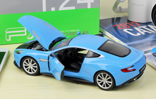 Load image into Gallery viewer, WELLY 1:24 Blue Vanquish Coupe Racing Sports Model Diecast Metal Car
