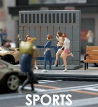 Load image into Gallery viewer, 1:64 Painted Figure Mini Model Toy Miniature Car Scenes Resin Sports Girl Lady
