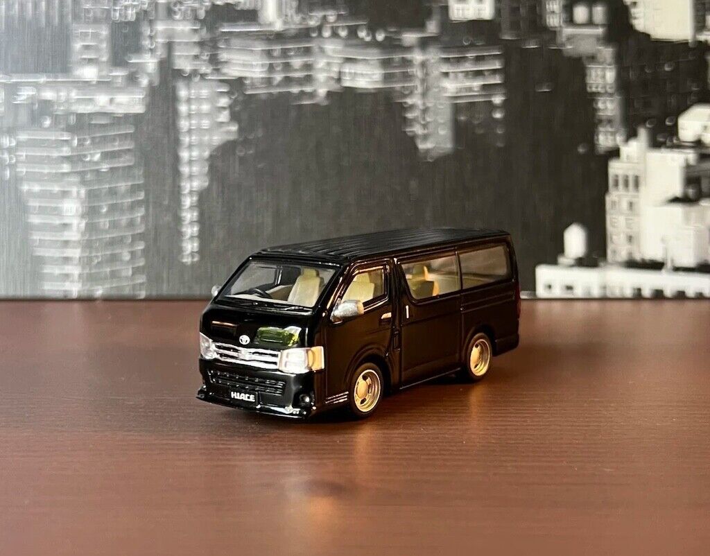 Masdi 1:64 2010 Black Hiace Mini Van MPV Sports Model Diecast Metal Car New Collection