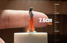 Load image into Gallery viewer, 1:64 Painted Figure Model Miniature Resin Diorama Toy Sand Casual Girl Walking
