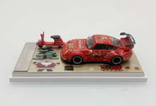 Load image into Gallery viewer, ZJWJ 1:64 Red Christmas RWB 993 Bicycle Bike Sport Model Diecast Metal Car New Collection
