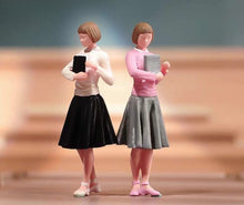 Load image into Gallery viewer, 1:64 Painted Figure Model Miniature Resin Diorama Sand Lady GIrl Student Teacher
