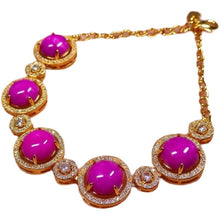 Load image into Gallery viewer, Nature Jade Beaded Bracelet Jewelry Blessing Lucky Fortune Gift For Her Pink aa
