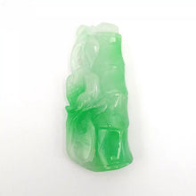 Load image into Gallery viewer, Nature Jade Bamboo Pendant Necklace Gift Jewelry charm Blessing Lucky Fortune a
