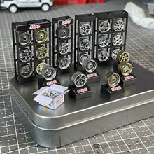 Load image into Gallery viewer, 1:64 Garage Repair Shop Display Scene BBS Rims Set Model Resin For Car New Collection
