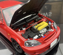 Load image into Gallery viewer, MH 1:18 Red JDM Civic Type R EK9 B16B Vtec Engine Model Diecast Metal Car New Collection
