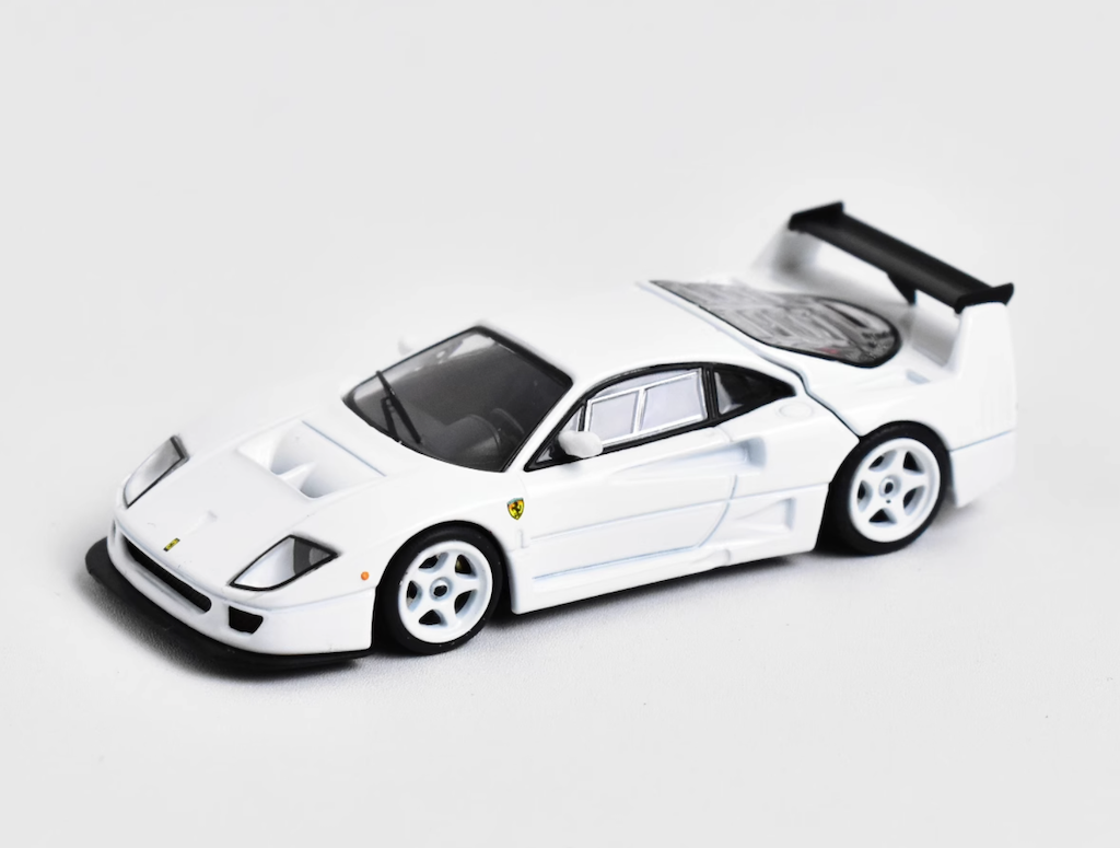 SH 1:64 White F40 LM Super Racing Sports Model Diecast Metal Car New