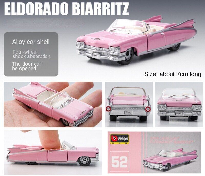 Bburago 1:64 1959 Eldorado Biarritz Convertible Model Toy Diecast Metal Car