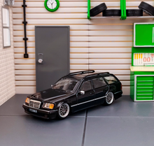 Load image into Gallery viewer, Mortal 1:64 Black VIP S124 E300 Wagon Roof Bike Model Diecast Metal Car New
