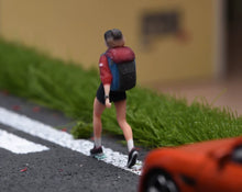 Load image into Gallery viewer, 1:64 Painted Figure Model Miniature Resin Diorama Toy Sand Hiking Lady Cool Girl
