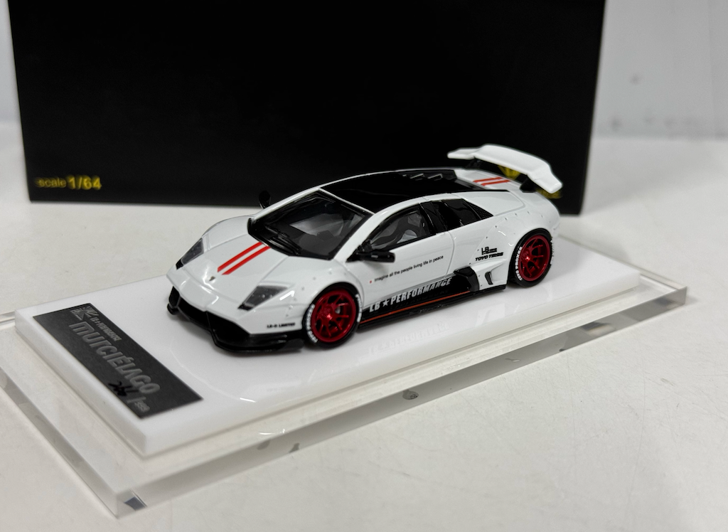 Onemodel 1:64 White LP670-4 Murcielago LB Sports Model Diecast Resin Car New Collection