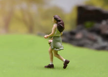 Load image into Gallery viewer, 1:64 Painted Figure Model Miniature Resin Diorama Toy Sand Running Girl Lady
