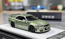Load image into Gallery viewer, BZMW 1:64 Green Skyline GTR R34 NISMO Z-Tune Sport Model Diecast Resin Car New Collection

