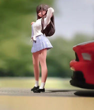 Load image into Gallery viewer, 1:64 Painted Figure Model Miniature Resin Diorama Sand Long Hair Girl Lady Toy Collection
