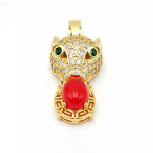 Load image into Gallery viewer, Nature Jade Leopard Pendant Necklace Gift Jewelry charm Blessing Lucky Accessory
