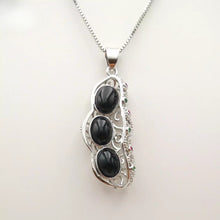 Load image into Gallery viewer, Nature Jade Lucky Beans Pendant Necklace Gift For Woman Jewelry charm Blessing B
