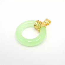Load image into Gallery viewer, Nature Jade Ring Round Pendant Necklace Gift Jewelry charm Blessing Fortune f
